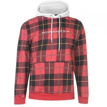 Swallows and Daggers Pray Check Hoodie - Red/Yellow