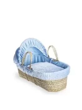 Clair De Lune Marshmallow Palm Moses Basket - Blue