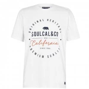 SoulCal Large Logo T Shirt Mens - White