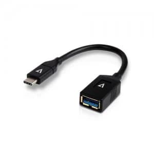 V7 V7U3C-BLK USB cable 0.1 m 3.2 Gen 1 (3.1 Gen 1) USB C USB A Black