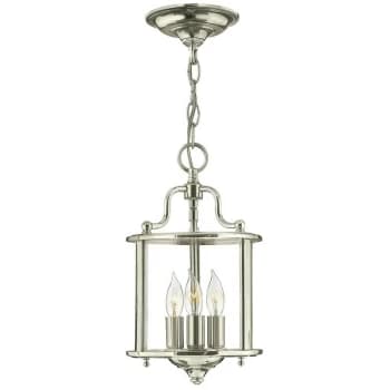 Gentry - 3 Candle Small Pendant Light - Polished Nickel - Elstead