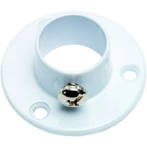 Wickes Interior Wardrobe Rail Retaining Socket - 19mm White Pack of 2