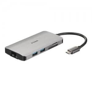 D-Link DUB-M810 notebook dock/port replicator Wired Thunderbolt 3 Silver