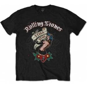 Rolling Stones Miss You Black Mens T Shirt: Large
