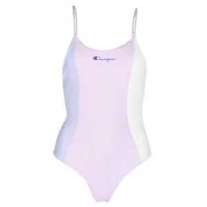 Champion Colour Block Swimsuit - CASH/PLI/VNC