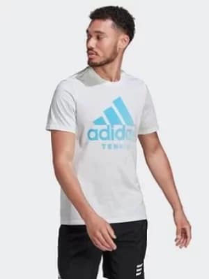 adidas Tennis AEROREADY Graphic T-Shirt, Black Size M Men