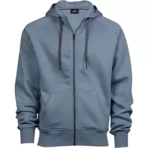 Tee Jays Mens Full Zip Hooded Sweatshirt (2XL) (Flint Stone)
