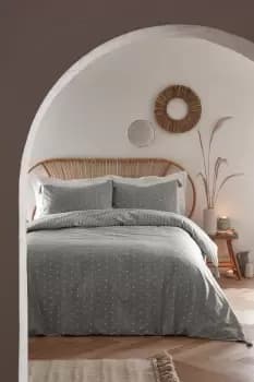 'Trenton Spot' 100% Cotton Reversible Polka Dot and Stripe Duvet Cover Set