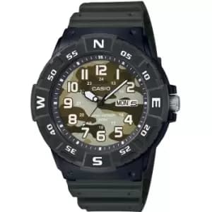 Mens Casio 'Collection' Black and Khaki Plastic/Resin Quartz Watch