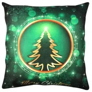A11866 Multicolor Cushion Merry Christmas Green