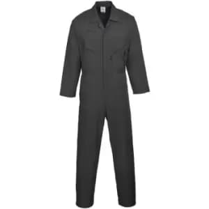 Portwest Mens Liverpool-zip Workwear Coverall (2XL x Tall) (Black) - Black
