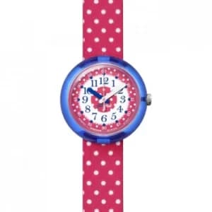 Childrens Flik Flak Pink Crumble Watch