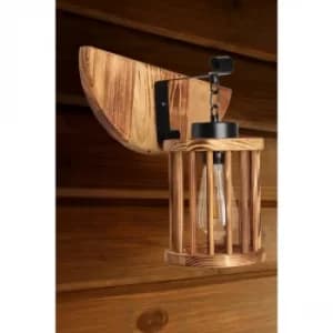 Derin yan?k ah?ap kafesli aplik Brown Wall Lamp