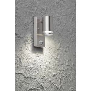 Wofi Gentara Wall Lamp - Brushed Stainless Steel