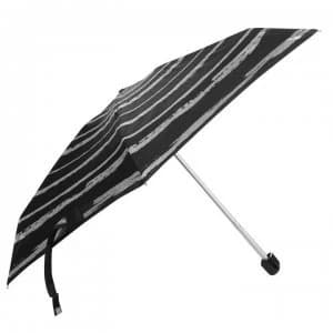 Fulton Tiny Glitter Stripe Umbrella - BLK GlitStripe