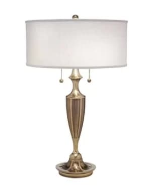 Gatsby 2 Light Table Lamp Burnished Brass, E27