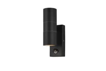 Forum Lighting 35W Zinc Leto 2 Up/Down Wall Light With PIR Black - ZN-29179-BLK