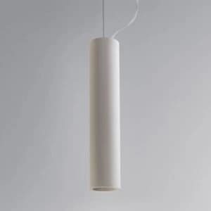 1 Light Slim Ceiling Pendant White 7.5cm, GU10