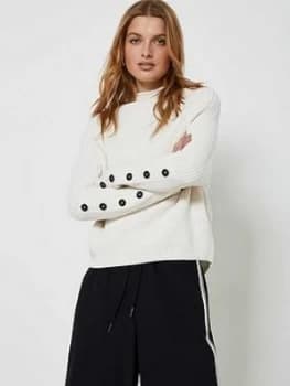 Mint Velvet Funnel Neck Jumper - Cream