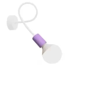 Oxford Wall Lamp White Purple 25cm