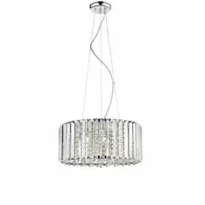 Impex Diore 6 Light Crystal Celling Chrome