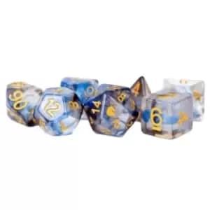 Resin Poly Dice Set: Unicorn Arctic Storm for Puzzles and Board Games