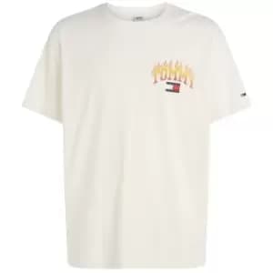 Tommy Jeans Tjm Rlx Vintage Flame Tee - White
