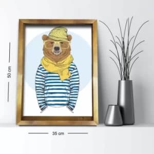 3550AHS-030 Multicolor Decorative Framed MDF Painting