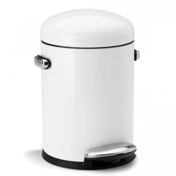 Simplehuman 4.5 Litre Round Retro Pedal Bin Steel