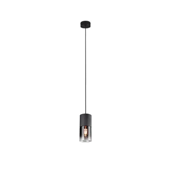 Robin Modern Slim Pendant Ceiling Light Black Matt
