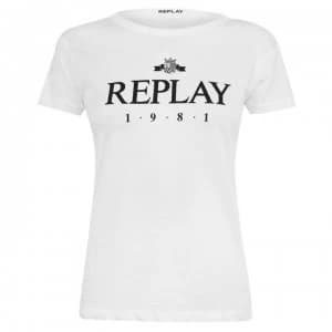 Replay 1981 Logo T Shirt - White 001