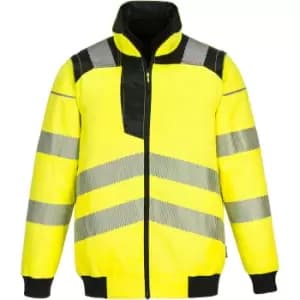 Portwest PW3 Mens Hi Vis 3 in 1 Pilot Jacket Yellow / Black 2XL