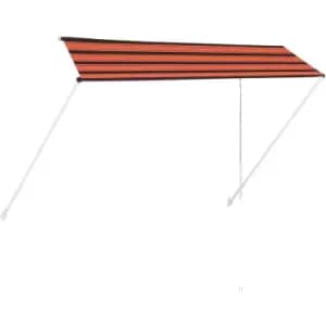 Retractable Awning 350x150cm Orange and Brown Vidaxl Multicolour