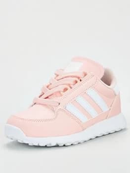 adidas Originals FOREST GROVE Childrens Trainer, Light Pink, Size 11