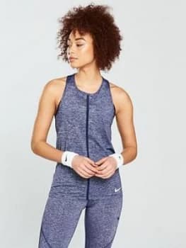 Nike Training Pro HyperCool Shine Tank Top Blue Size L Women