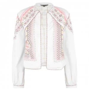 Biba Neon Embroidered Jacket - White