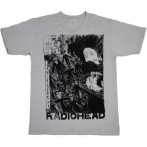 Radiohead - Scribble Unisex Medium T-Shirt - Grey