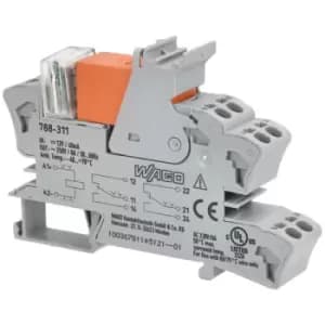 WAGO 788-311 12VDC 8A DPDT-CO DIN Rail Mountable Relay Module