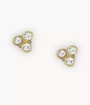 Fossil Women Sadie Trio Glitz Gold-Tone Stainless Steel Stud Earrings
