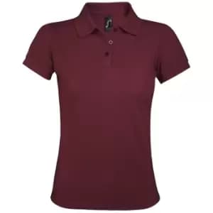 SOLs Womens/Ladies Prime Pique Polo Shirt (3XL) (Burgundy)