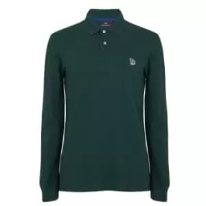 Paul Smith Long Sleeve Zebra Polo Shirt - Green