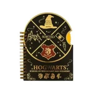 Harry Potter Sorting Hat Spinner A5 Notebook Black Gold