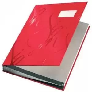 Leitz Design Signature Book with 18 Card Dividers A4 - Red 57450025