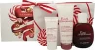 Clarins Eau Dynamisante Gift Set 100ml Eau Dynamisante + 30ml Exfoliating Body Scrub + 100ml Moisturizing Body Lotion + Toiletry Bag