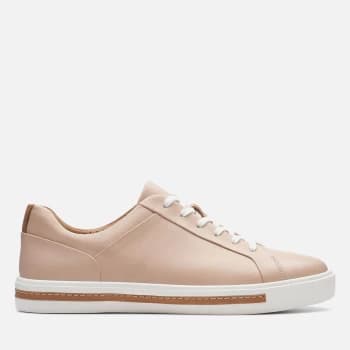 Clarks Womens Un Maui Leather Cupsole Trainers - Blush Pink - UK 6