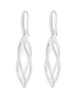 Simply Silver Sterling Silver Polished Cage Drop Earrings