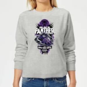 Marvel Black Panther The Royal Talon Fighter Badge Womens Sweatshirt - Grey - 5XL