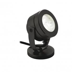 LED 3 Light Waterproof Wall & Spike Spot Black IP68