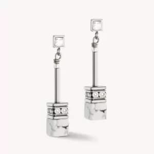 Coeur De Lion Graduated GEOCUBE Earrings Crystal & Howlite