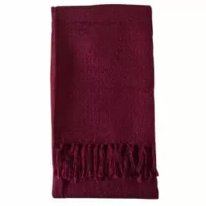 Crossland Grove Acrylic Textured Throw Claret 1300x1700mm